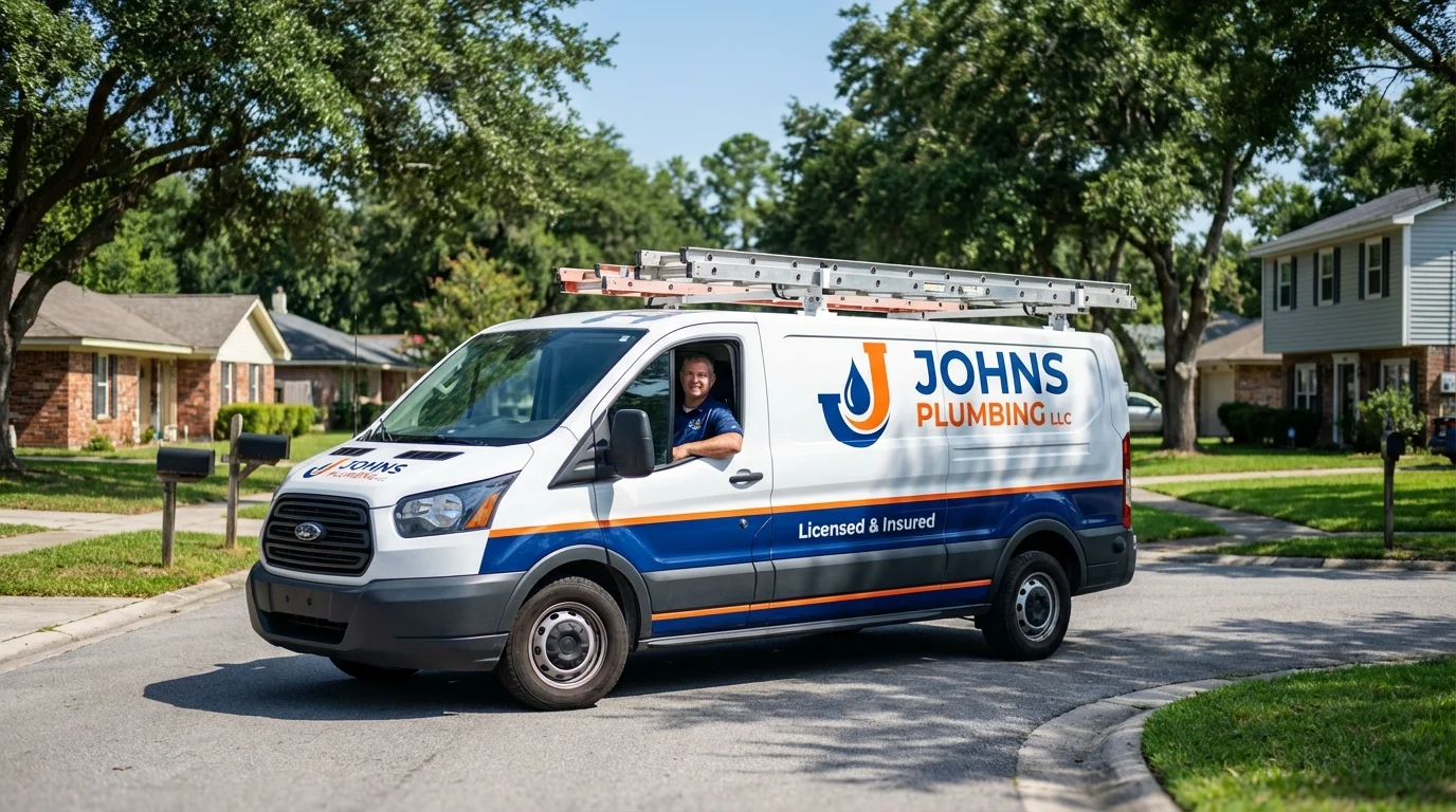 Johns Plumbing LLC service van in Barbourville, KY